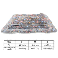 Flannel Thickened Dog Bed Mat Soft Pet Sleeping Mat for Dogs Cats Winter Warm Pet Blanket