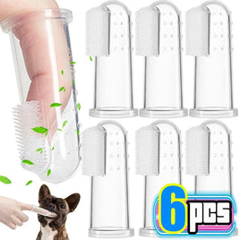 Silicone Soft Pet Finger Cuff Toothbrushes Dog & Cat