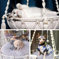 Pet Hammock Cat Swing Hand Woven Cotton Rope