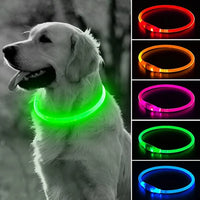 Led Pet Collar Luminous Usb 3 Modes Led Light