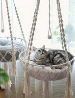 Pet Hammock Cat Swing Hand Woven Cotton Rope