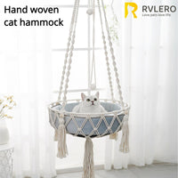 Pet Hammock Cat Swing Hand Woven Cotton Rope