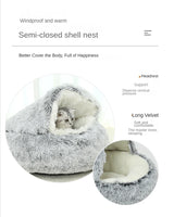 Plush Pet Cat Bed Round Cushion