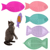 Interactive Fish Shaped Lick Mat