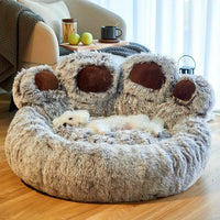 Dog Bed Cat Pet Sofa Cute Bear Paw Shape