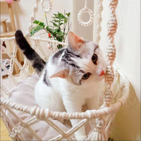 Pet Hammock Cat Swing Hand Woven Cotton Rope