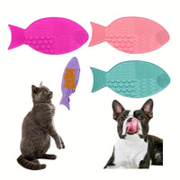 Interactive Fish Shaped Lick Mat