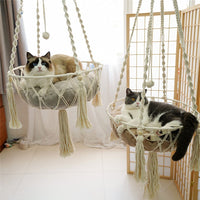 Pet Hammock Cat Swing Hand Woven Cotton Rope