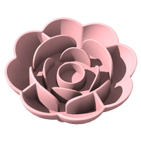 Pet Supplies Silicone Slow Food Bowl Rose Shape